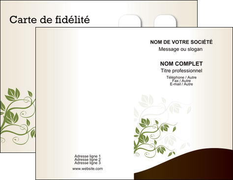 personnaliser modele de carte de visite fleuriste et jardinage feuilles feuilles vertes nature MID23607