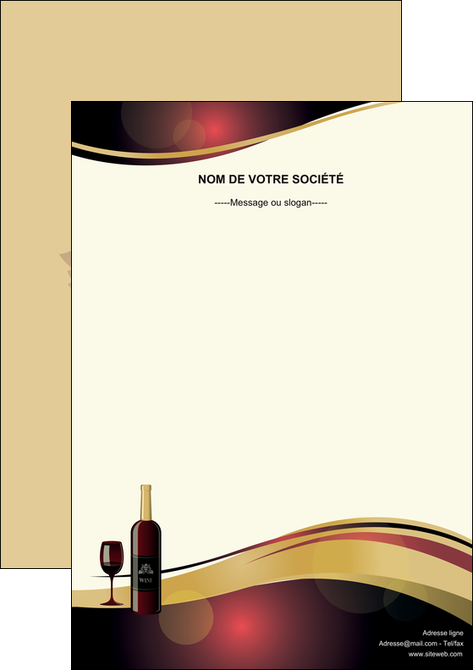 personnaliser modele de affiche vin commerce et producteur vin vignoble bouteille de vin MLIGLU24291