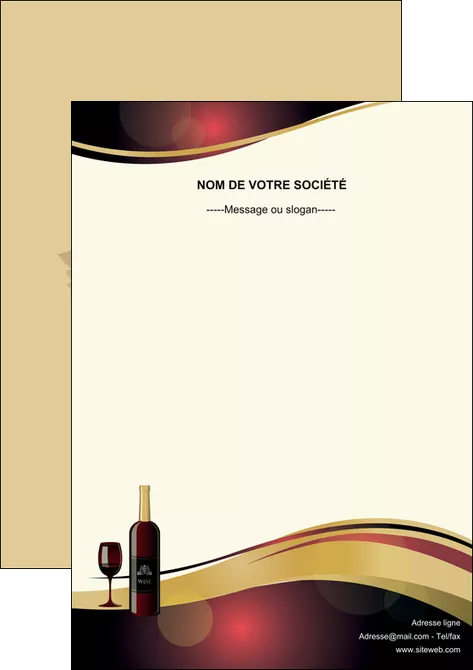 modele flyers vin commerce et producteur vin vignoble bouteille de vin MLGI24301