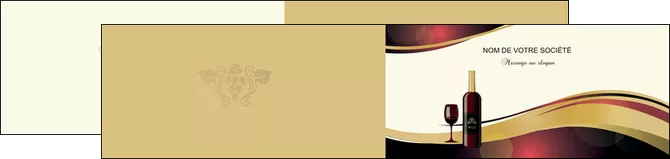 imprimer depliant 2 volets  4 pages  vin commerce et producteur vin vignoble bouteille de vin MIFBE24303