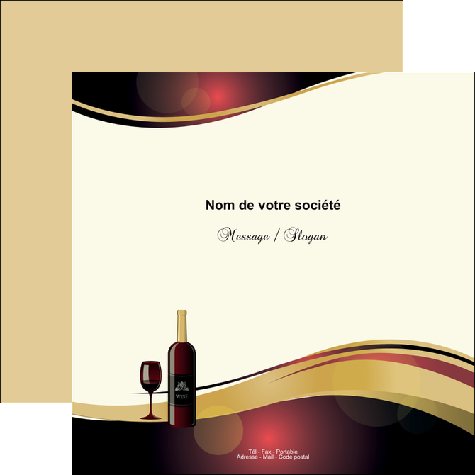 imprimer flyers vin commerce et producteur vin vignoble bouteille de vin MIS24305