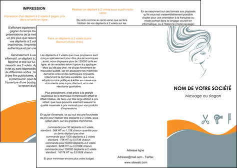 faire depliant 3 volets  6 pages  institut de beaute coiffure beaute salon de coiffure MLGI24453