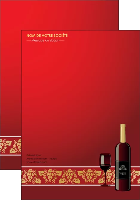 creer modele en ligne affiche vin commerce et producteur vin vignoble bouteille de vin MIFBE25251