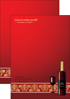 impression flyers vin commerce et producteur vin vignoble bouteille de vin MID25259