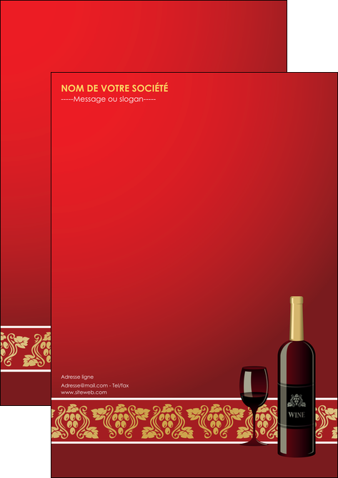 imprimerie affiche vin commerce et producteur vin vignoble bouteille de vin MLIP25271