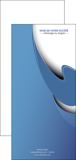 maquette en ligne a personnaliser flyers ure en  bleu pastel courbes fluides MIFBE25285
