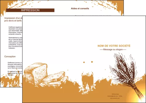 creation graphique en ligne depliant 2 volets  4 pages  boulangerie boulangerie boulange boulanger MIFCH25319