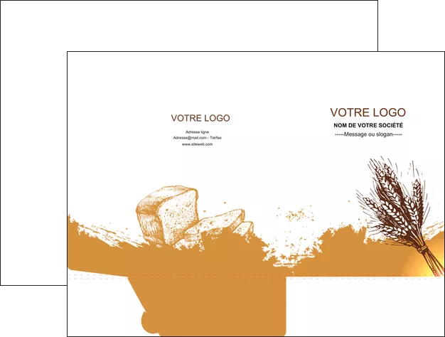 personnaliser modele de pochette a rabat boulangerie boulangerie boulange boulanger MID25345