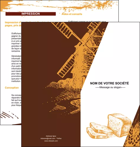 realiser depliant 2 volets  4 pages  boulangerie boulangerie boulanger boulange MLIGLU25605