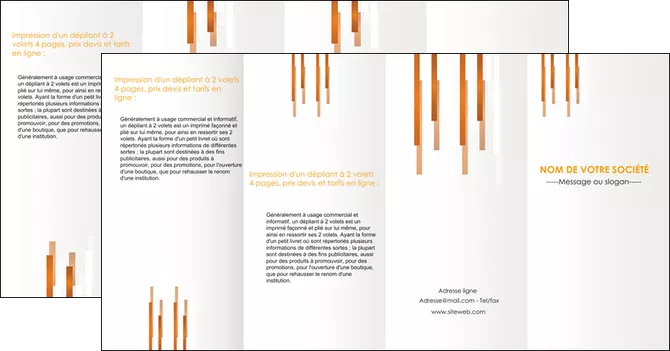 faire modele a imprimer depliant 4 volets  8 pages  texture contexture structure MLIGLU25727