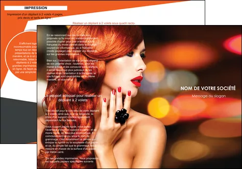 faire modele a imprimer depliant 3 volets  6 pages  centre esthetique  coiffure coiffeur coiffeuse MIFLU25801