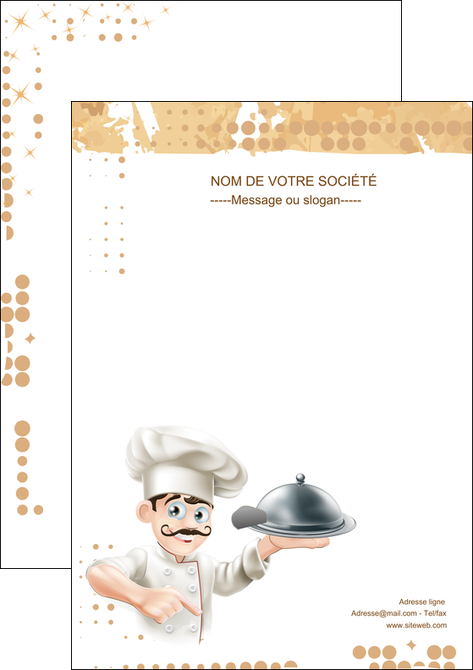 creation graphique en ligne affiche boulangerie restaurant restauration restaurateur MIDLU25813