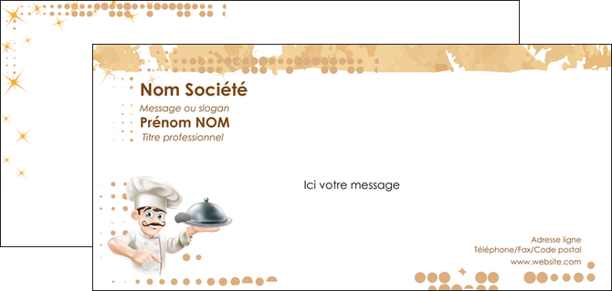 maquette en ligne a personnaliser carte de correspondance boulangerie restaurant restauration restaurateur MIDCH25817