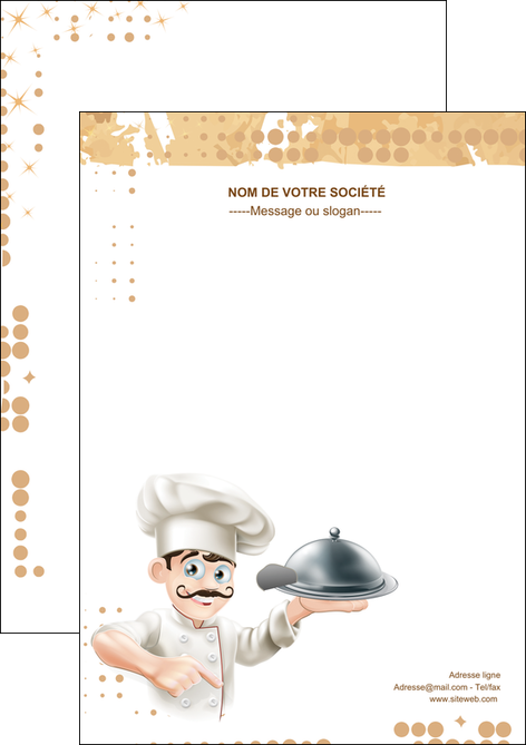 personnaliser modele de flyers boulangerie restaurant restauration restaurateur MIDBE25821