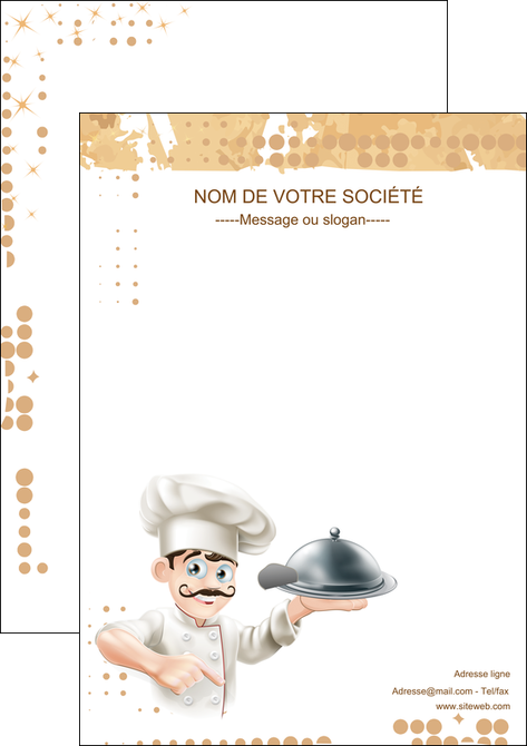 personnaliser maquette affiche boulangerie restaurant restauration restaurateur MFLUOO25831