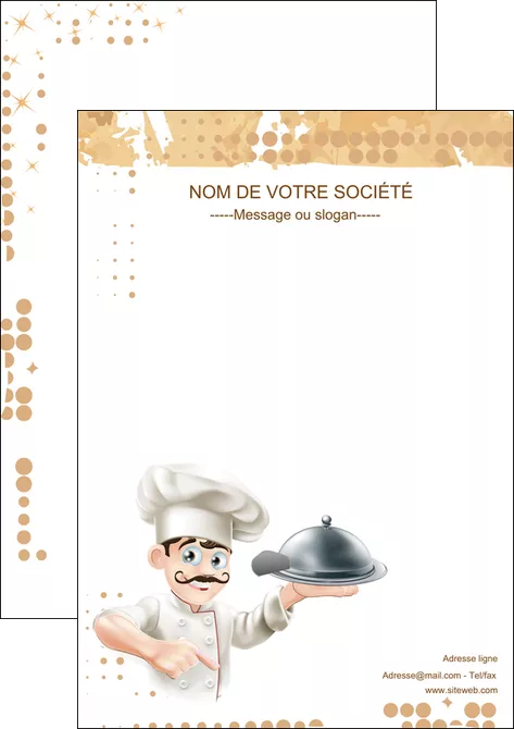 personnaliser maquette affiche boulangerie restaurant restauration restaurateur MLGI25831