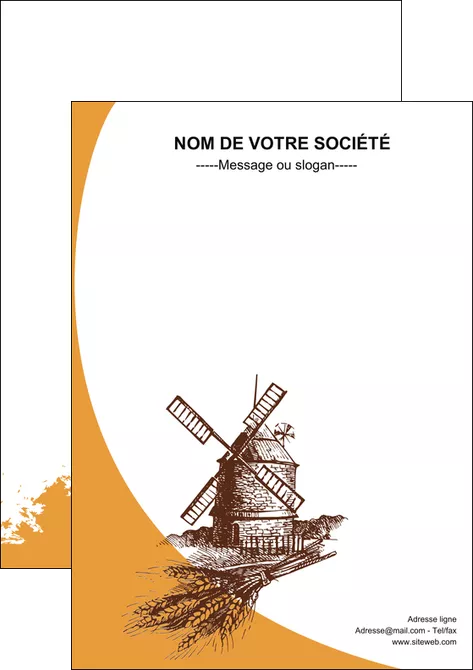 creation graphique en ligne flyers boulangerie boulanger boulange MIFBE25877