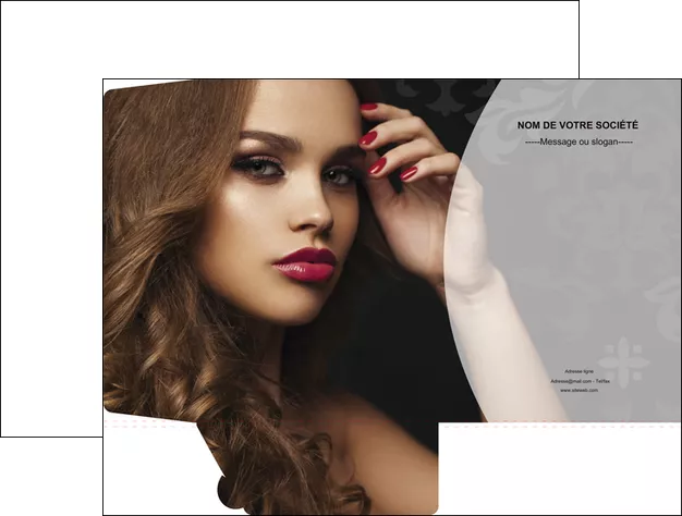 personnaliser modele de pochette a rabat cosmetique coiffure salon salon de coiffure MIFLU26083