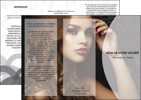 maquette en ligne a personnaliser depliant 3 volets  6 pages  cosmetique coiffure salon salon de coiffure MIDBE26141