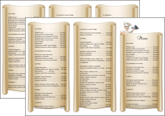 impression depliant 3 volets  6 pages  metiers de la cuisine menu restaurant restaurant francais MLIG26145