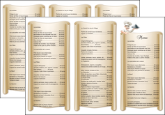 maquette en ligne a personnaliser depliant 3 volets  6 pages  metiers de la cuisine menu restaurant restaurant francais MIS26147