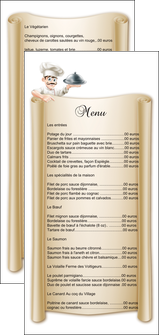 cree flyers metiers de la cuisine menu restaurant restaurant francais MFLUOO26153
