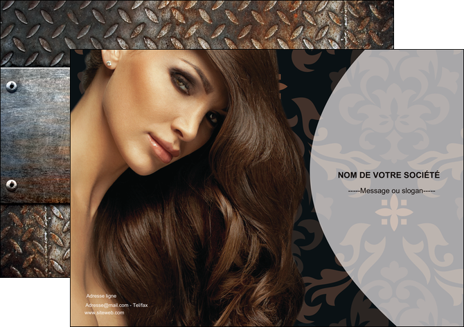 creation graphique en ligne affiche centre esthetique  coiffure coiffeur coiffeuse MLIG26313