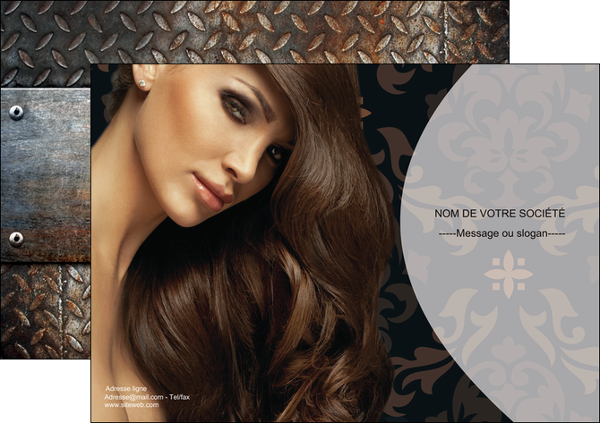 creation graphique en ligne affiche centre esthetique  coiffure coiffeur coiffeuse MID26315