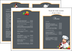 modele en ligne depliant 2 volets  4 pages  metiers de la cuisine menu restaurant restaurant francais MLGI26425