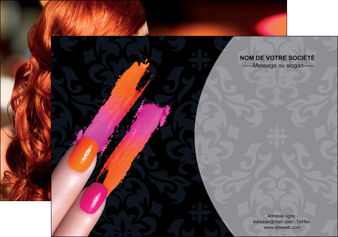 personnaliser maquette affiche cosmetique beaute ongles beaute des ongles MLIGLU26517