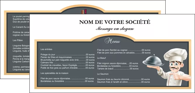 maquette en ligne a personnaliser flyers metiers de la cuisine c MLGI26533