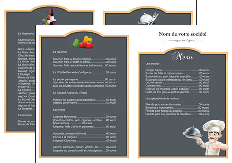 creation graphique en ligne depliant 2 volets  4 pages  metiers de la cuisine c MFLUOO26551