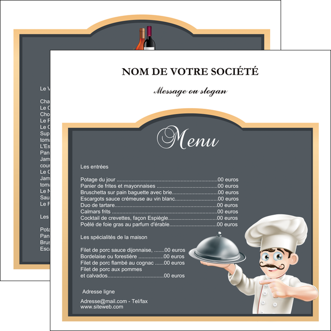 personnaliser modele de flyers metiers de la cuisine c MIDBE26559