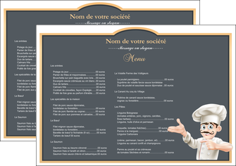 creation graphique en ligne set de table metiers de la cuisine menu restaurant restaurant francais MLGI26663