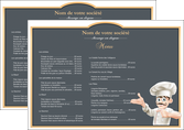creation graphique en ligne set de table metiers de la cuisine menu restaurant restaurant francais MLIP26663