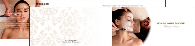 creer modele en ligne depliant 2 volets  4 pages  centre esthetique  masque masque du visage soin du visage MIF26857