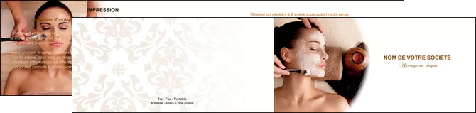 creer modele en ligne depliant 2 volets  4 pages  centre esthetique  masque masque du visage soin du visage MIFBE26857