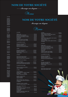 cree affiche metiers de la cuisine menu restaurant restaurant francais MIF26869