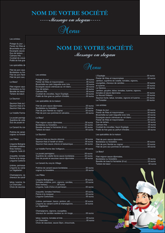 creer modele en ligne flyers metiers de la cuisine menu restaurant restaurant francais MLIGCH26871