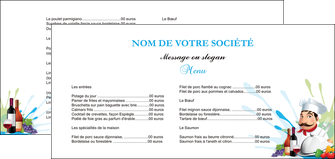 imprimerie flyers metiers de la cuisine menu restaurant restaurant francais MLGI26935