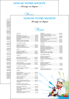maquette en ligne a personnaliser affiche metiers de la cuisine menu restaurant restaurant francais MLGI26937