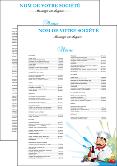 modele en ligne affiche metiers de la cuisine menu restaurant restaurant francais MLGI26939