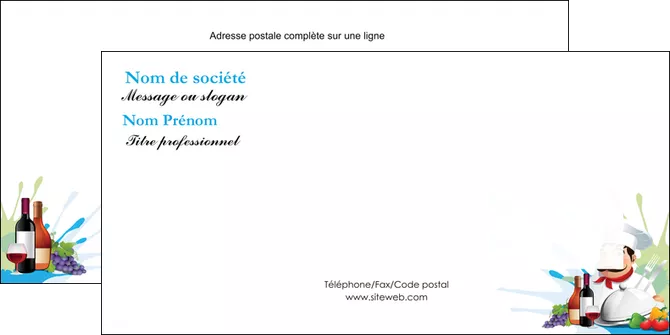 exemple enveloppe metiers de la cuisine menu restaurant restaurant francais MIFLU26947