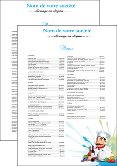 maquette en ligne a personnaliser affiche metiers de la cuisine menu restaurant restaurant francais MLGI26949
