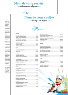 personnaliser modele de affiche metiers de la cuisine menu restaurant restaurant francais MLGI26951