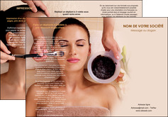 faire depliant 3 volets  6 pages  cosmetique masque masque du visage soin du visage MLGI26963