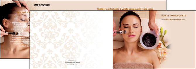 cree depliant 2 volets  4 pages  cosmetique masque masque du visage soin du visage MLGI26977