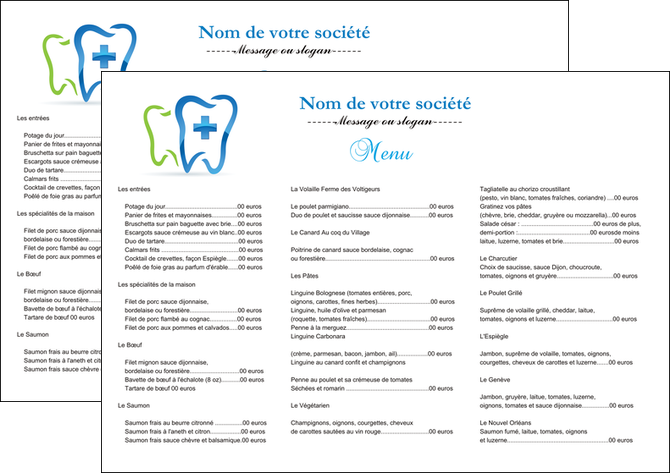 creation graphique en ligne set de table dentiste dents dentiste dentier MIDCH26985