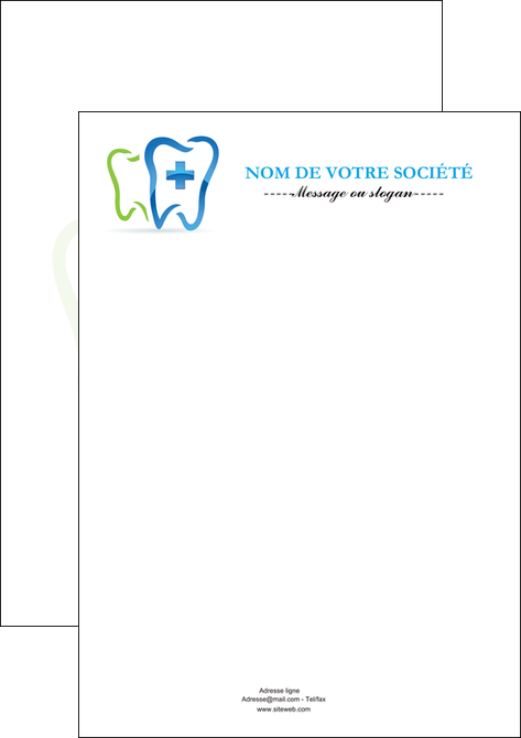 imprimer flyers dentiste dents dentiste dentier MIFCH26989