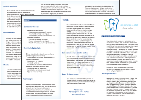 cree depliant 3 volets  6 pages  dentiste dents dentiste dentier MLIG26991